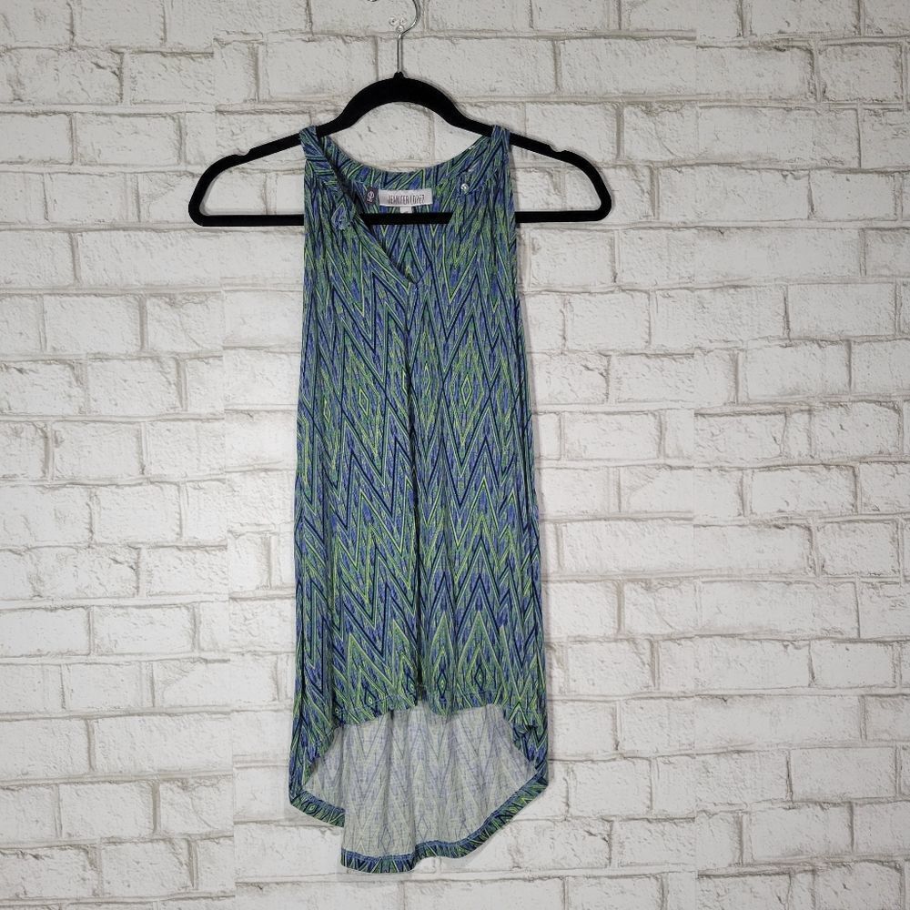 Jennifer Lopez green/blue flowy tank‎